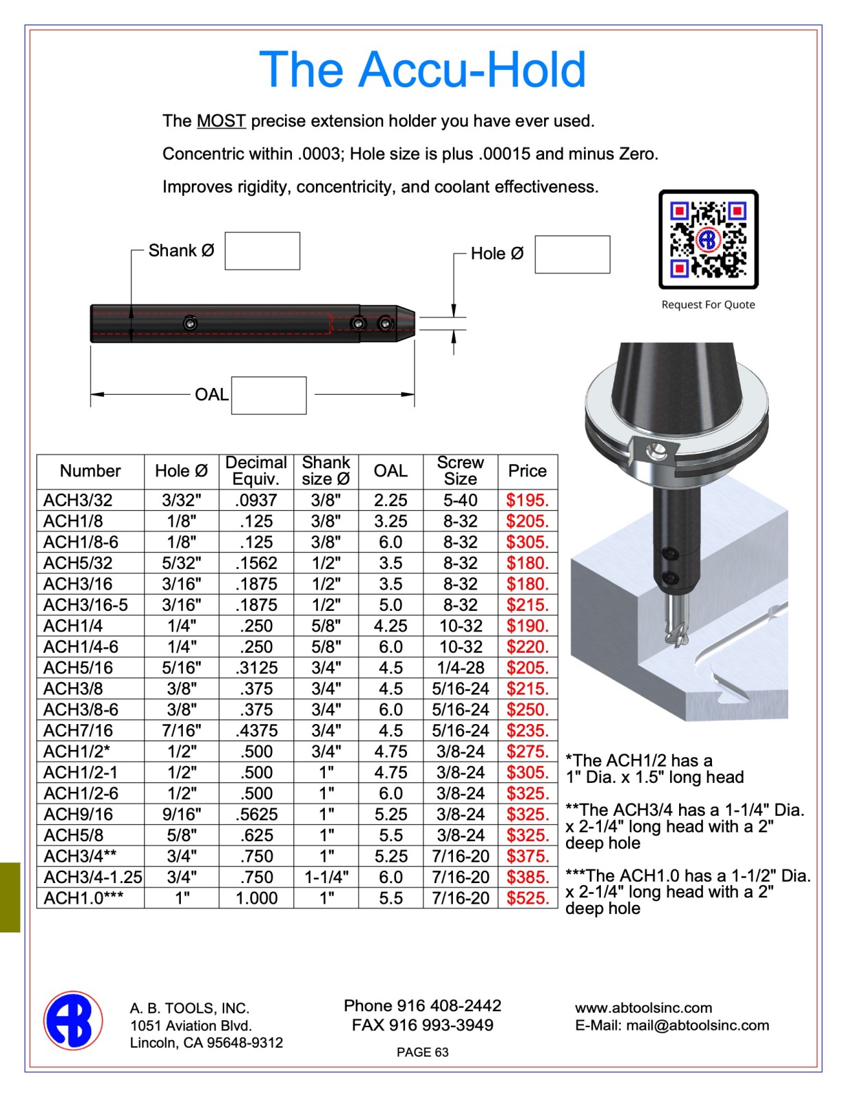 Accu-Hold Standard catalog