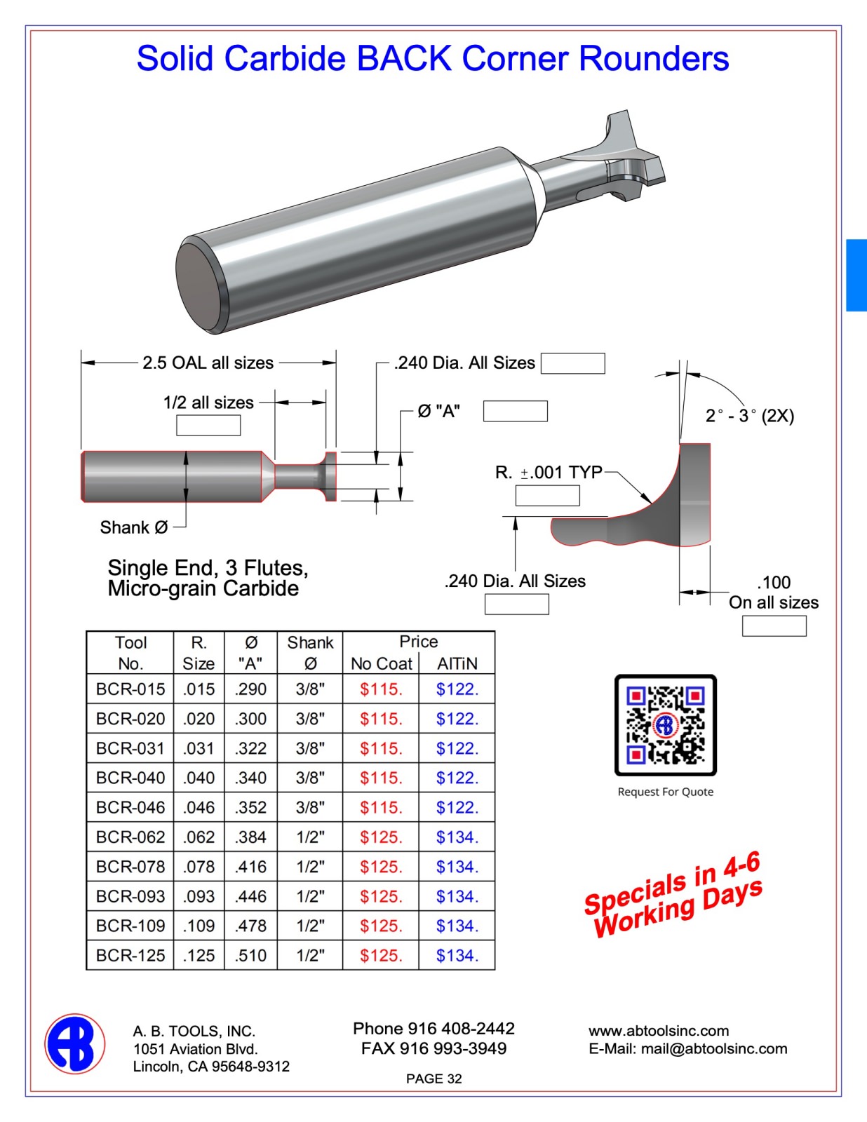 Back Corner Rounders catalog