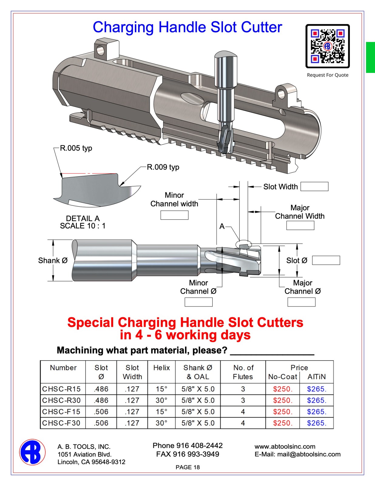 Charging Handle Slot Cutter catalog