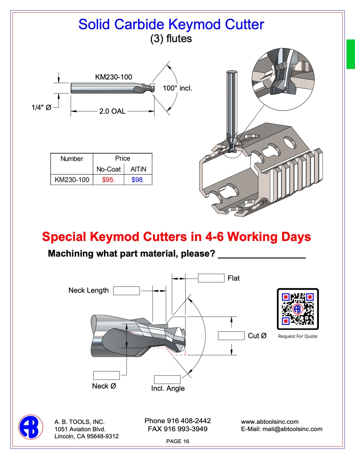 Keymod Cutter Picatinny Rail Cutters catalog