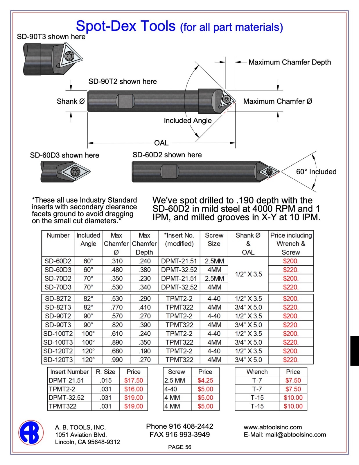 Spot-Dex Tools catalog