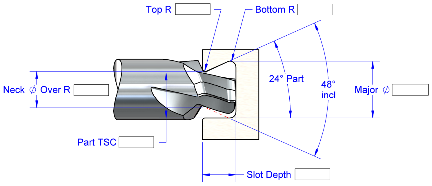 Solid Carbide Dovetail Cutters for Half Dovertail O-Ring Grooves