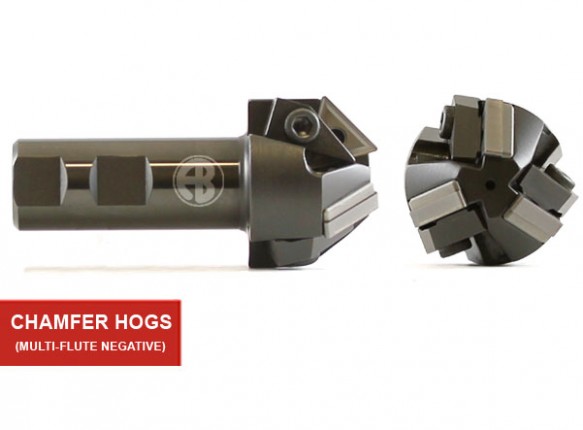 Multi-Flute Negative Rake Chamfer-Hogs