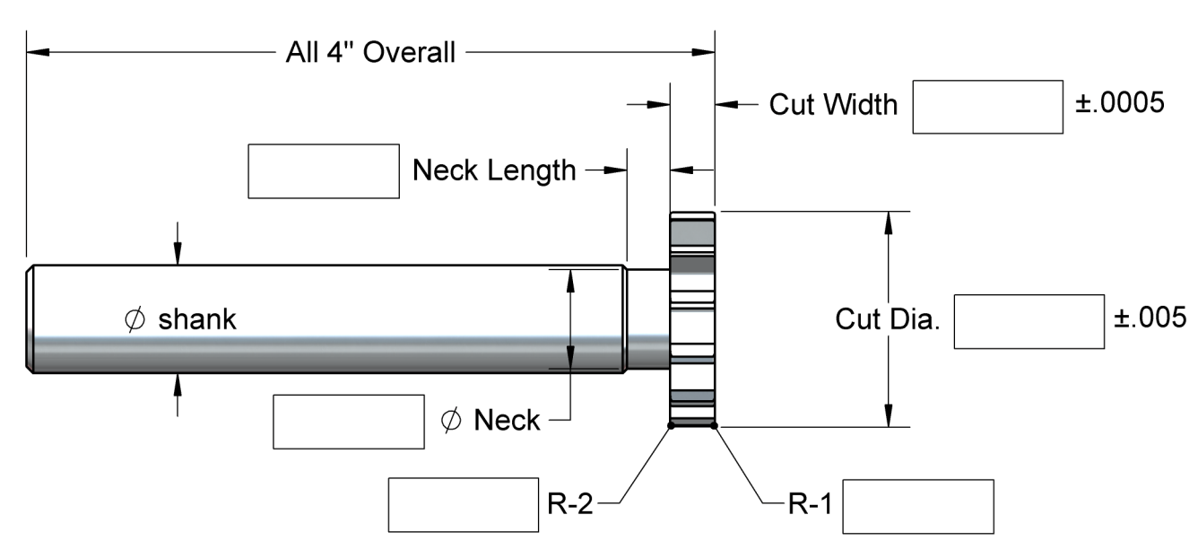 Extra Long Solid Carbide Keyseat Cutter