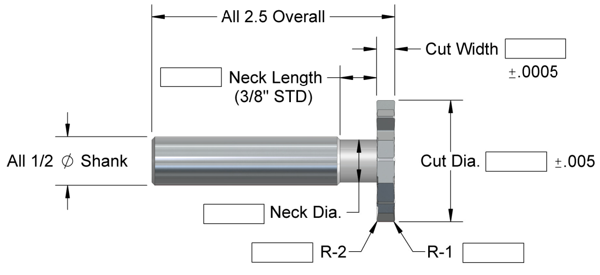 Large Diameter Solid Carbide Keyseat Cutters